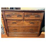 Marble Top 4 Drawer Dresser