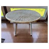 Wicker Folding Side Table