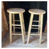 2- Wooden Stools