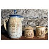 Ceramic Pitcher-Creamer & Sugar Vessels