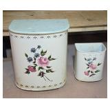 Vintage Hamper and Waste Basket