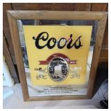 Mirrored Coors Beer Sign