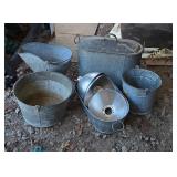 Galvanized Basins and Buckets