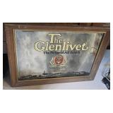 Mirrored Glenlivet Scotch Sign