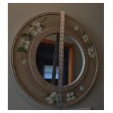 Round Floral Mirror