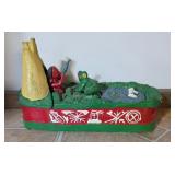 Vintage Cast Iron Chief Big Hood Mechanical Bank