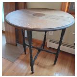 Circular Wooden Drop Leaf Table