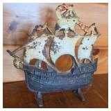 Vintage Cast Iron Ship