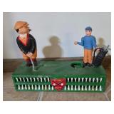 Vintage Cast Iron Golf Bank