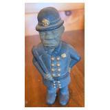 Vintage Cast Iron Policeman Bank