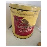 A+P Tin Chip Container