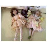 3 Porcelain dolls