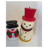 Vintage Snowman Candles