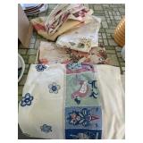 Assorted Vintage tableclothes