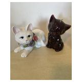 Vintage Lefton Cat & Purple Cat Candle