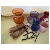 Assorted Glass Vases/ filler