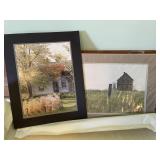 2 Framed Barn Prints by Daley 20"x16"