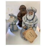 3 Old World Santas, 1 Ukrainian signed 1993 7"
