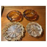 4- Vintage Ashtrays