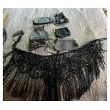 Assorted Change Purses & Shawl