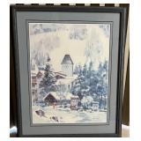 Signed Water Color Art ' Vail Village'