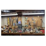 Huge wall & Bench Of  Tools