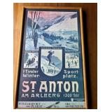 Vintage Travel Poster St. Anton Am Arlberg