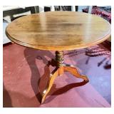 Round Solid Wood Side Stand