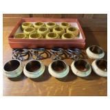 Vintage Bone Inlay Napkin Rings & More