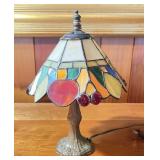 Tiffany Style Table Lamp W/ Fruit Motif
