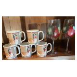 5-Mugs & Painted Wine Glasses
