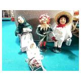 3- Byers Choice Xmas Dolls & More