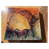 Textured Abstract Bull / Bison Artwork