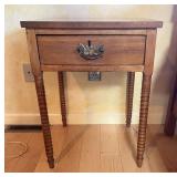 Oak Side Table W/Barley Twist Legs (Late 19th