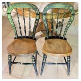 2- Hand Painted Ethan Allen Chairs #1