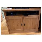 Solid Wood TV Stand W/Storage