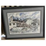 Signed Water Color Art 'Mont Tremblant'