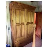 Vintage Large Wardrobe With 2- Drawers