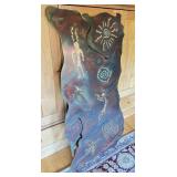 Metal Native American Wall Art W/ Copper Inlay
