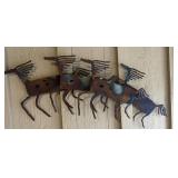 Metal Sculpture Of Linked Horses