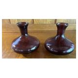 2- Small Purple Vases