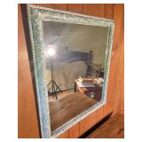 Green Framed Mirror