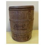 Vintage Briggs Wooden Tobacco Barrel Humidor