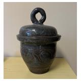 Stoneware Pot W/Lid