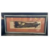 Framed Hand Painted Moose On A Feather By Brooke