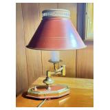 Vintage Brass & Metal Swivel Bankers Lamp