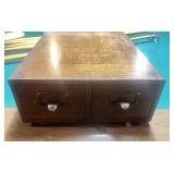 Wooden Card Catalog Box
