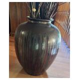 Ceramic Vase W/ Wood Flowers