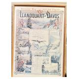 Vintage Travel Poster Landquart-Davos Route Circa