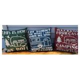 3- Camping Themed Pillows (New)
